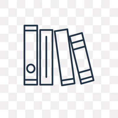 Saydam arka plan üzerinde yüksek kalitede doğrusal saydamlık kavramı kitap izole kitap vektör anahat simgesini kullandığınız web ve mobil olabilir