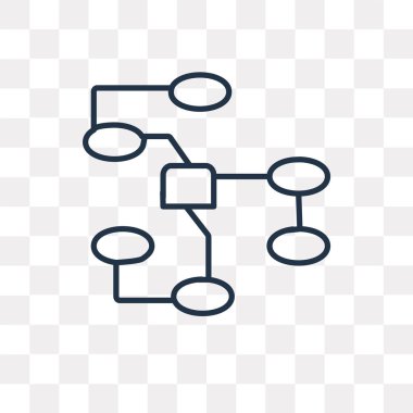 Düğümleri üzerinde şeffaf arka plan izole anahat simgesini vektör, yüksek kalitede doğrusal düğümleri saydamlık kavramı kullanılan web ve mobil olabilir