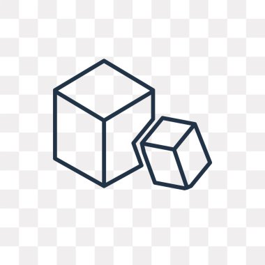 Bloklar üzerinde şeffaf arka plan izole anahat simgesini vektör, yüksek kalitede doğrusal blok saydamlık kavramı kullanılan web ve mobil olabilir