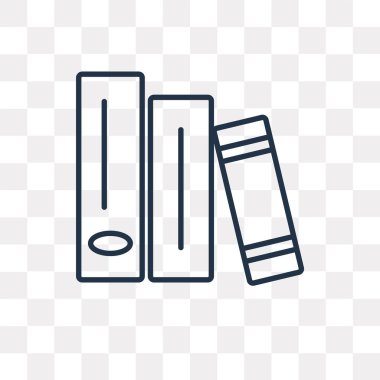 Saydam arka plan üzerinde yüksek kalitede doğrusal saydamlık kavramı kitap izole kitap vektör anahat simgesini kullandığınız web ve mobil olabilir