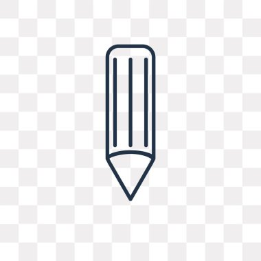 Saydam arka plan üzerinde yüksek kalitede doğrusal kalem saydamlık kavramı izole kalem vektör anahat simgesini kullandığınız web ve mobil olabilir