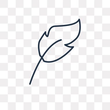 Quill'in vektör anahat simgesini şeffaf arka plan üzerinde yüksek kalitede doğrusal Quill saydamlık kavramı izole kullanılan web ve mobil olabilir