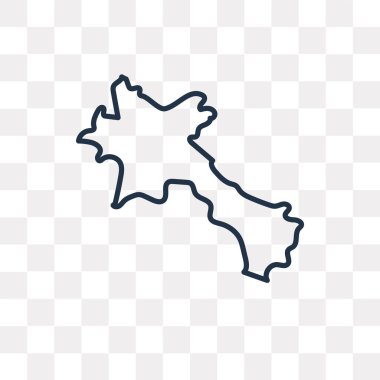 Laos vektör anahat simgesini şeffaf arka plan üzerinde izole harita, yüksek kalitede doğrusal Laos Haritası saydamlık kavramı kullanılan web ve mobil olabilir