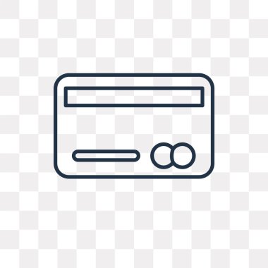 CIT kartı vektör anahat simgesini şeffaf arka plan üzerinde yüksek kalitede doğrusal CIT kart saydamlık kavramı izole olabilir kullanılan web ve mobil