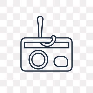 Vektör anahat simgesini şeffaf arka plan üzerinde izole Balık tutma, yüksek kalitede doğrusal balıkçılık saydamlık kavramı kullanılan web ve mobil olabilir