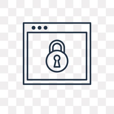 Saydam arka plan üzerinde yüksek kalitede doğrusal Ransomware saydamlık kavramı izole Ransomware vektör anahat simgesini kullandığınız web ve mobil olabilir