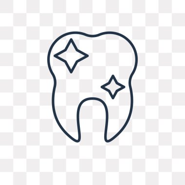 Diş beyazlatma vektör anahat simgesini şeffaf arka plan üzerinde yüksek kalitede doğrusal diş beyazlatma saydamlık kavramı izole olabilir kullanılan web ve mobil