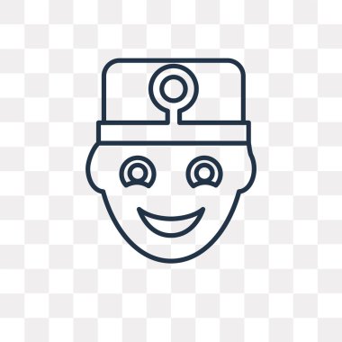 Diş hekimi vektör anahat simgesini şeffaf arka plan üzerinde yüksek kalitede doğrusal dişçi saydamlık kavramı izole olabilir kullanılan web ve mobil