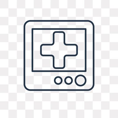 Tıbbi randevu vektör anahat simgesini şeffaf arka plan üzerinde yüksek kalitede doğrusal tıbbi randevu saydamlık kavramı izole olabilir kullanılan web ve mobil