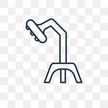 Lamba vektör anahat simgesini şeffaf arka plan üzerinde yüksek kalitede doğrusal lamba saydamlık kavramı izole olabilir kullanılan web ve mobil