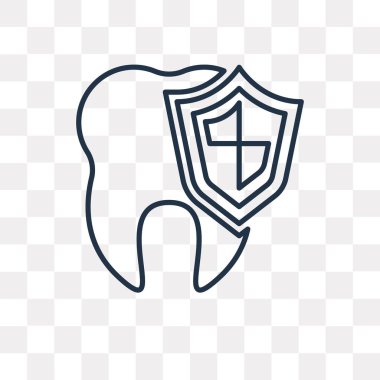 Diş Bakımı vektör anahat simgesini şeffaf arka plan üzerinde yüksek kalitede doğrusal diş bakımı saydamlık kavramı izole olabilir kullanılan web ve mobil