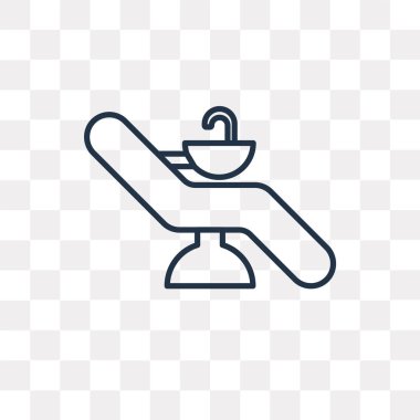 Sandalye vektör anahat simgesini şeffaf arka plan üzerinde yüksek kalitede doğrusal sandalye saydamlık kavramı izole olabilir kullanılan web ve mobil