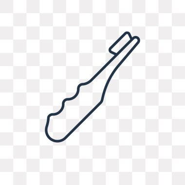 Elektrikli diş fırçası vektör anahat simgesini şeffaf arka plan üzerinde yüksek kalitede doğrusal elektrikli diş fırçası saydamlık kavramı izole olabilir kullanılan web ve mobil