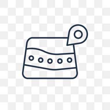 Harita vektör anahat simgesini şeffaf arka plan üzerinde yüksek kalitede doğrusal harita saydamlık kavramı izole olabilir kullanılan web ve mobil