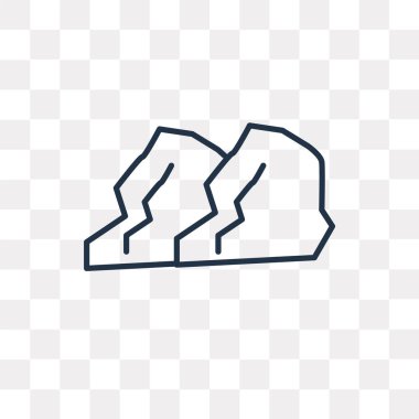 Rock vektör anahat simgesini şeffaf arka plan üzerinde yüksek kalitede doğrusal Rock saydamlık kavramı izole olabilir kullanılan web ve mobil