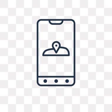 Şeffaf arka plan üzerinde yüksek kalitede doğrusal konumu saydamlık kavramı izole konum vektör anahat simgesini kullandığınız web ve mobil olabilir