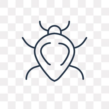 Bokböceği vektör anahat simgesini şeffaf arka plan üzerinde yüksek kalitede doğrusal Scarab saydamlık kavramı izole olabilir kullanılan web ve mobil