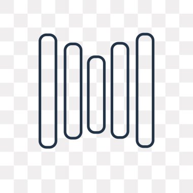 Ses dalgaları üzerinde şeffaf arka plan izole anahat simgesini vektör, yüksek kalitede doğrusal ses dalgaları saydamlık kavramı kullanılan web ve mobil olabilir