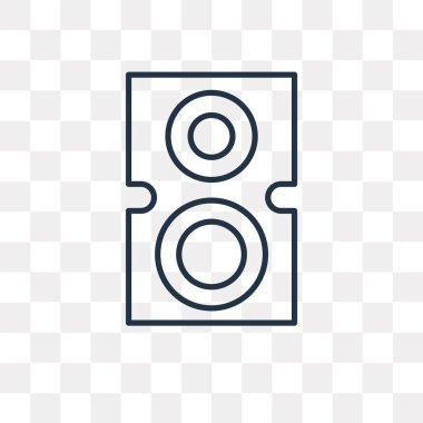 Hoparlör vektör anahat simgesini şeffaf arka plan üzerinde yüksek kalitede doğrusal hoparlör saydamlık kavramı izole olabilir kullanılan web ve mobil