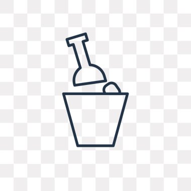 Şarap vektör anahat simgesini şeffaf arka plan üzerinde yüksek kalitede doğrusal şarap saydamlık kavramı izole olabilir kullanılan web ve mobil