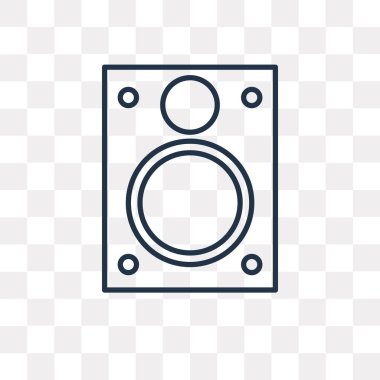 Hoparlörler anahat simgesini şeffaf arka plan üzerinde izole vektör, yüksek kalitede doğrusal hoparlörler saydamlık kavramı kullanılan web ve mobil olabilir