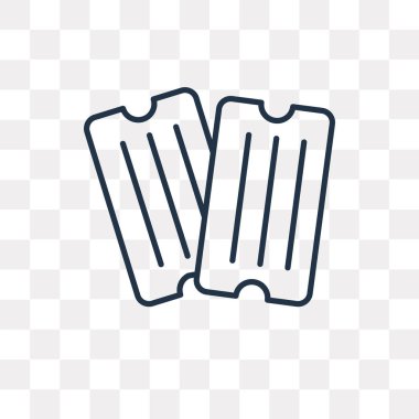 Kupon vektör anahat simgesini şeffaf arka plan üzerinde yüksek kalitede doğrusal kupon saydamlık kavramı izole olabilir kullanılan web ve mobil