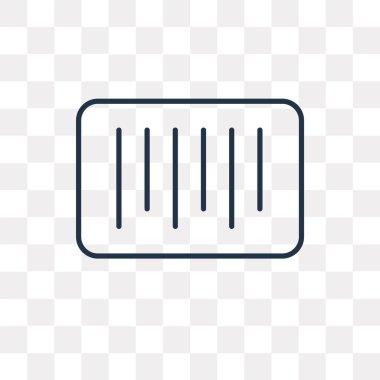 Kullandığınız web ve mobil barkod vektör anahat simgesini şeffaf arka plan üzerinde yüksek kalitede doğrusal Barkod saydamlık kavramı izole olabilir