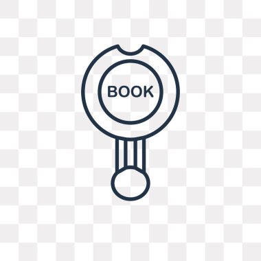 Araştırma vektör anahat simgesini şeffaf arka plan üzerinde yüksek kalitede doğrusal araştırma saydamlık kavramı izole olabilir kullanılan web ve mobil