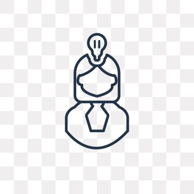 Saydam arka plan üzerinde yüksek kalitede doğrusal kadın saydamlık kavramı izole kadın vektör anahat simgesini kullandığınız web ve mobil olabilir