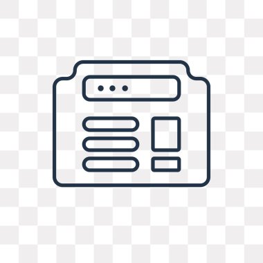 Not anahat simgesini şeffaf arka plan üzerinde izole vektör, yüksek kalitede doğrusal notlar saydamlık kavramı kullanılan web ve mobil olabilir