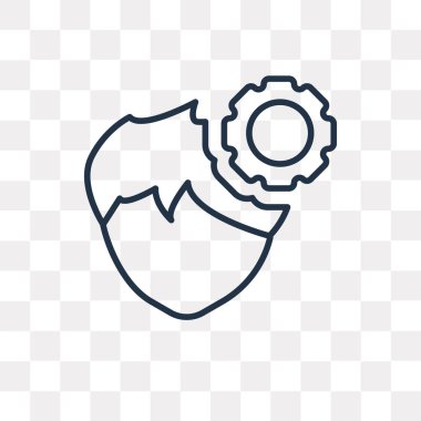 Verimlilik vektör anahat simgesini şeffaf arka plan üzerinde yüksek kalitede doğrusal verimlilik saydamlık kavramı izole olabilir kullanılan web ve mobil