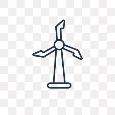 Türbin vektör anahat simgesini şeffaf arka plan üzerinde yüksek kalitede doğrusal türbin saydamlık kavramı izole olabilir kullanılan web ve mobil