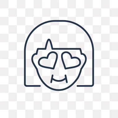 Aşk vektör anahat simgesini şeffaf arka plan üzerinde yüksek kalitede doğrusal aşk saydamlık kavramı izole olabilir kullanılan web ve mobil