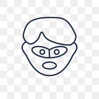 Hırsız vektör anahat simgesini şeffaf arka plan üzerinde yüksek kalitede doğrusal hırsız saydamlık kavramı izole olabilir kullanılan web ve mobil