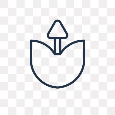 Büyüme vektör anahat simgesini şeffaf arka plan üzerinde yüksek kalitede doğrusal büyüme saydamlık kavramı izole olabilir kullanılan web ve mobil