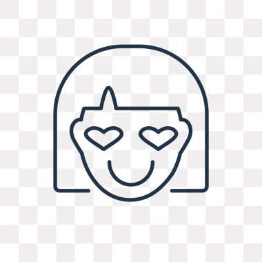 Vektör anahat simgesini şeffaf arka plan üzerinde izole aşk içinde yüksek kaliteli aşk şeffaflık kavramında doğrusal kullanılan web ve mobil olabilir