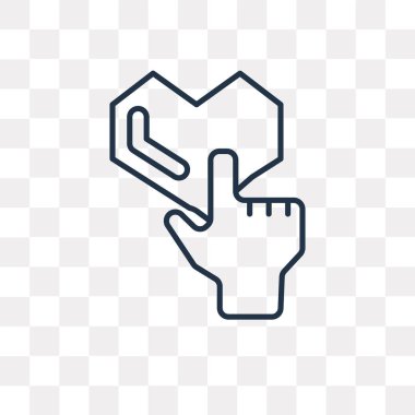 Aşk vektör anahat simgesini şeffaf arka plan üzerinde yüksek kalitede doğrusal aşk saydamlık kavramı izole olabilir kullanılan web ve mobil