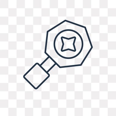 Cam vektör anahat simgesini şeffaf arka plan üzerinde yüksek kalitede doğrusal cam saydamlık kavramı izole olabilir kullanılan web ve mobil