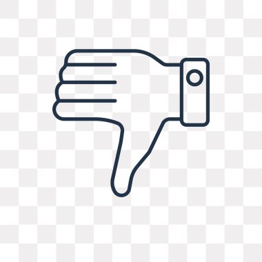 Kötü vektör anahat simgesini şeffaf arka plan üzerinde yüksek kalitede doğrusal kötü saydamlık kavramı izole olabilir kullanılan web ve mobil