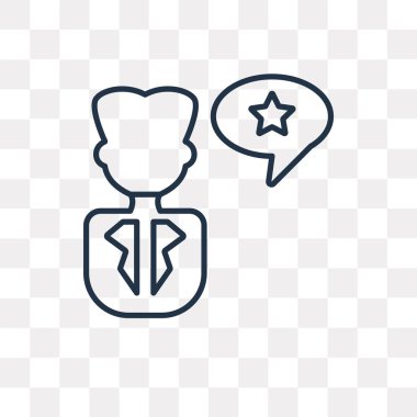 Çalışan vektör anahat simgesini şeffaf arka plan üzerinde yüksek kalitede doğrusal çalışan saydamlık kavramı izole olabilir kullanılan web ve mobil