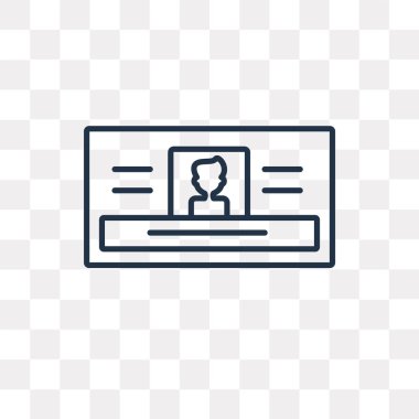 Saydam arka plan üzerinde yüksek kalitede doğrusal profil saydamlık kavramı izole profil vektör anahat simgesini kullandığınız web ve mobil olabilir