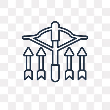 Tatar yayı vektör anahat simgesini şeffaf arka plan üzerinde yüksek kalitede doğrusal tatar yayı saydamlık kavramı izole olabilir kullanılan web ve mobil