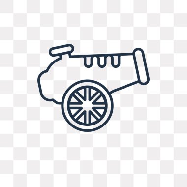 Canon vektör anahat simgesini şeffaf arka plan üzerinde yüksek kalitede doğrusal Canon saydamlık kavramı izole olabilir kullanılan web ve mobil