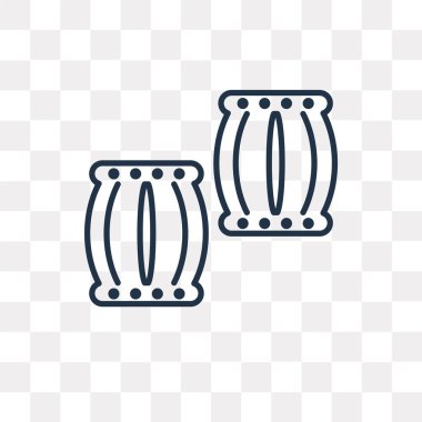 Varil vektör anahat simgesini şeffaf arka plan üzerinde yüksek kalitede doğrusal varil saydamlık kavramı izole olabilir kullanılan web ve mobil