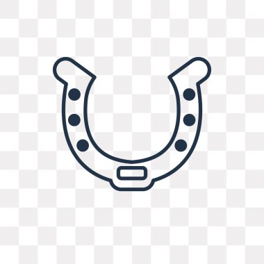 At nalı vektör anahat simgesini şeffaf arka plan üzerinde yüksek kalitede doğrusal at nalı saydamlık kavramı izole olabilir kullanılan web ve mobil