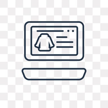 Web sitesi vektör anahat simgesini şeffaf arka plan üzerinde yüksek kalitede doğrusal Web sitesi saydamlık kavramı izole olabilir kullanılan web ve mobil