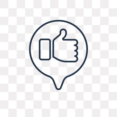 Geribildirim vektör anahat simgesini şeffaf arka plan üzerinde yüksek kalitede doğrusal geribildirim saydamlık kavramı izole olabilir kullanılan web ve mobil