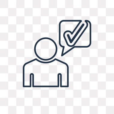 Bonservis vektör anahat simgesini şeffaf arka plan üzerinde yüksek kalitede doğrusal övgüleri saydamlık kavramı izole olabilir kullanılan web ve mobil