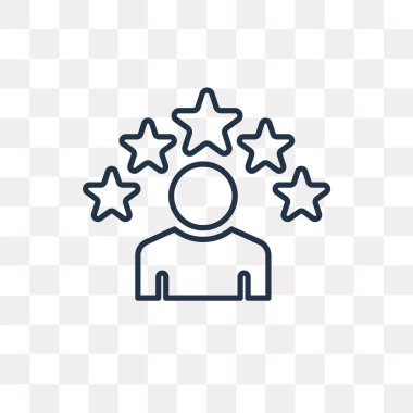 Kullanıcı vektör anahat simgesini şeffaf arka plan üzerinde yüksek kalitede doğrusal Kullanıcı saydamlık kavramı izole olabilir kullanılan web ve mobil