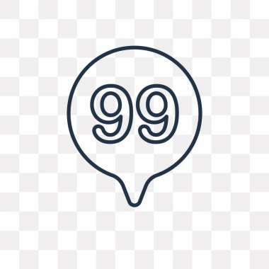 Kullandığınız web ve mobil vektör anahat simgesini şeffaf arka plan üzerinde yüksek kalitede doğrusal alıntı saydamlık kavramı olabilir izole alıntı